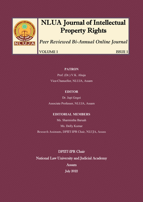 NLUA Journal of Intellectual Property Rights Vol 1 Issue 1