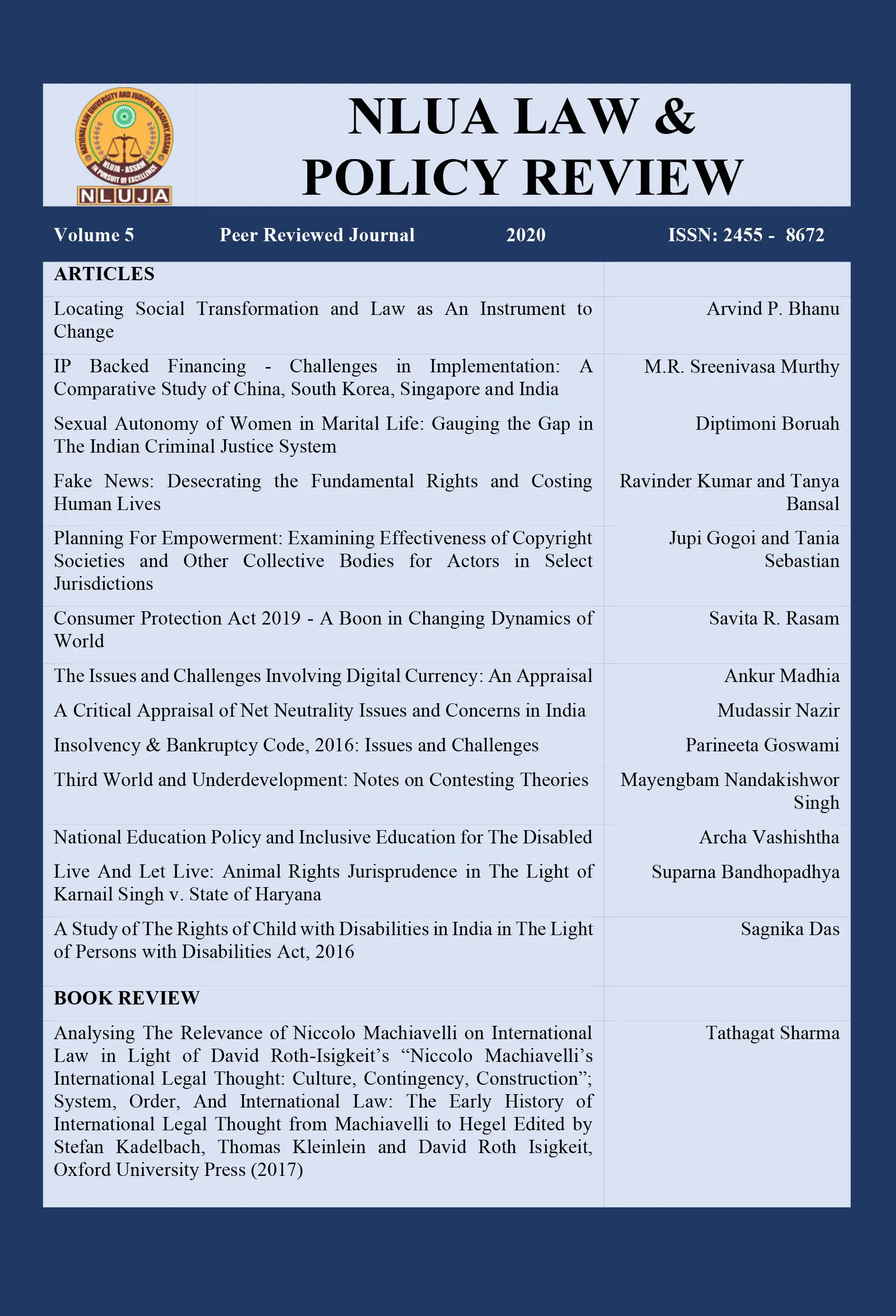 NLUA Law and Policy Review